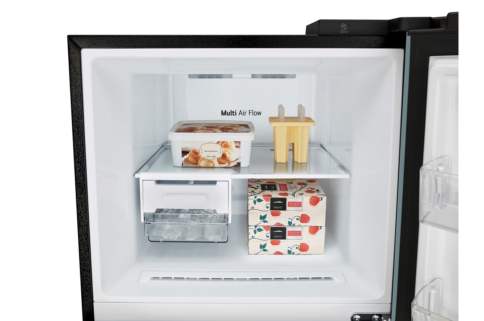 Top open door with food